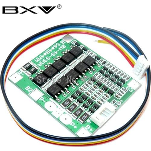 4S 30A 14.8V Li-ion Lithium 18650 Battery BMS Packs PCB Protection Board Balance Integrated Circuits Electronic Module