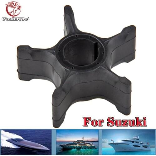 CARBOLE New Black Water Pump Impeller For Suzuki 90-200HP DF90/100/115/140/150 Outboard Motor Rubber 6 Blades Boat Engine Parts