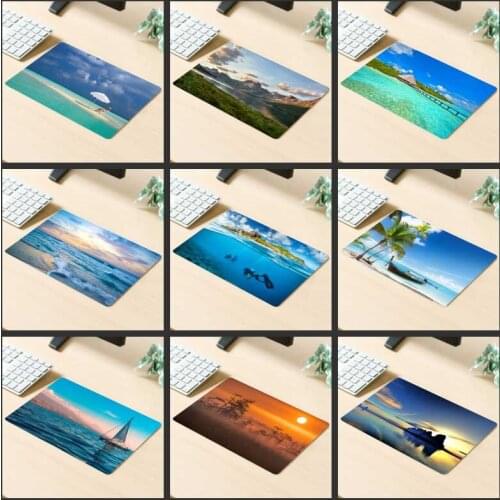 XGZ Big Promotion Landscape Mouse Pad Sunset Seaside Sail Custom Scenery Office Computer Desk Rubber Mat Slip for Lol CSGO Gamer
