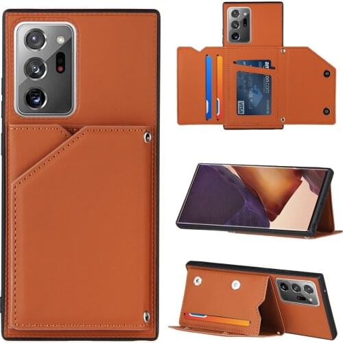 Skin Feeling PU Leather Card Slots Shockproof Phone Case for Samsung Galaxy A71 A51 Note 20 S20 FE Plus S10 lite Ultra Back Case