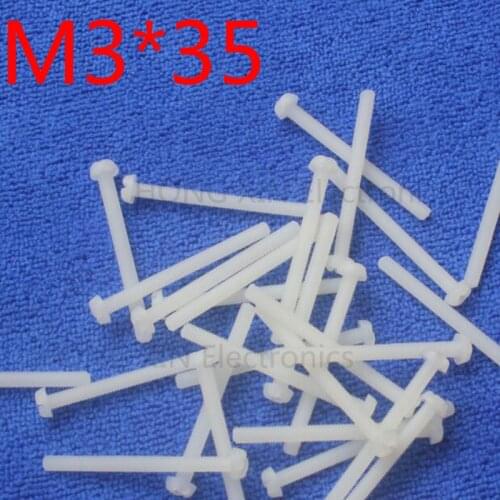 M3*35 35mm 1 pcs white Round Head nylon Screw plastic screw Insulation Screw brand new RoHS compliant PC/board DIY hobby etc