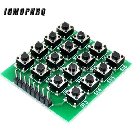 8pin 4x4 4*4 Matrix 16 Keys Button Keypad Keyboard Breadboard Module MCU for rduino Diy Kit