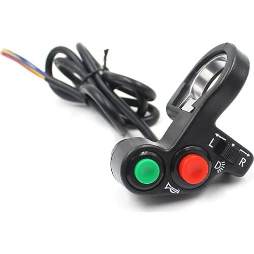 Multi-function Motorcycle Offroad Horn Turn Signal On/Off Light Switch 12V
