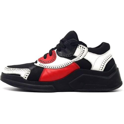 High Quality Fashion casual shoes handmade Carved Sneakers Lace up Sports shoes Men Outdoor Men Shoes