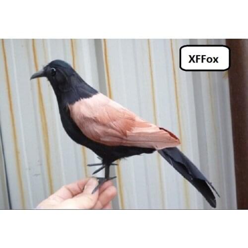 New real life turtledove model foam&feather simulation black&brown bird doll gift about 30cm xf0831