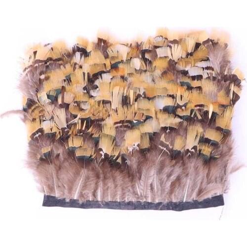 Wholesale 10 Yard/lot Pheasant Feathers Fringe Trim for Clothing Sewing Craft Accessories Diy DIY Decoration Plumas