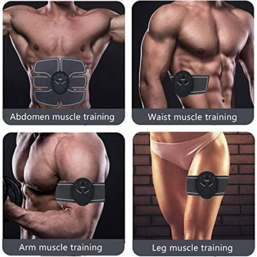 Rechargeable ABS Abdominal Muscle Stimulator EMS Massager Abdominal Muscle Trainer Exerciser Device for Leg Arm