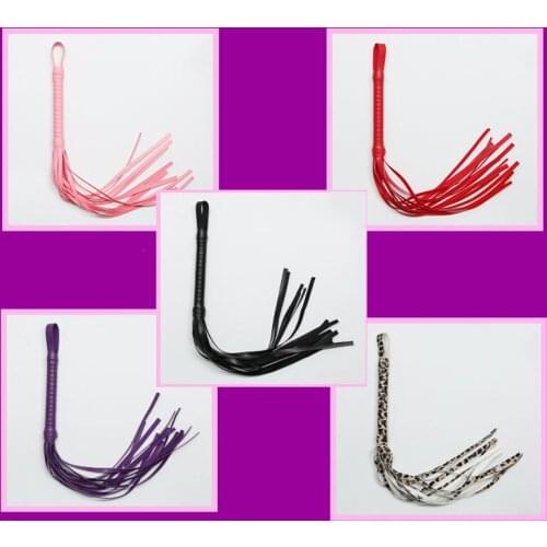 ` Bondage Gear 60cm SM Tool Leather Whip Kit Ash for Adult Couple Sex Toy Slaves Role Play Sexy Game Leopard Print