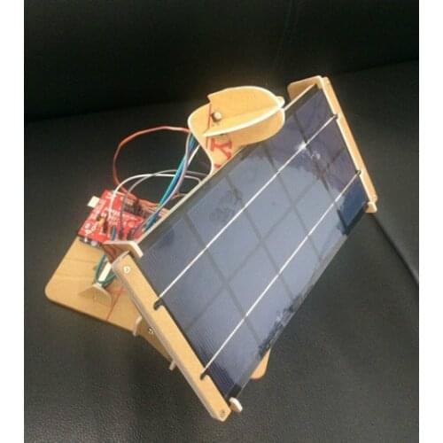 Customize DIY Mini Solar Panel Tracker 2 Axis 6V 5W Electronics Power Controller Board Servo Duino Expansion Toy Machine