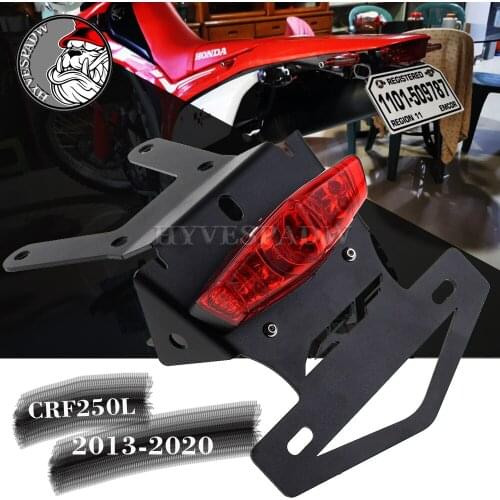 Fit for Honda CRF250L CRF250M CRF250 Rally 2013-2020 Motorcycle Rear Tail Tidy License Plate Holder Fender Eliminator Kit Black