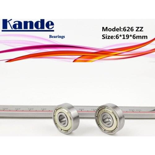 Kande Bearings 626 ABEC-1 626 ZZ ABEC-3 626ZZ ABEC-5 626ZZ Miniature Deep Groove Ball Bearing 6x19x6mm 626-2Z