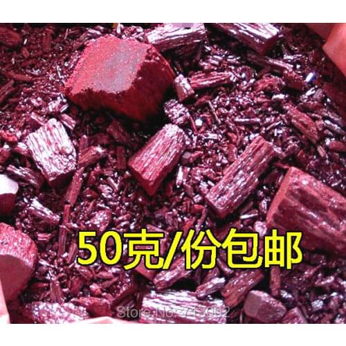 Nature zinnober Crystal Minerals Specimens Taoism Ward off evil spirits -50g