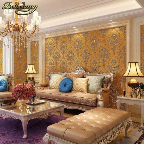 Beibehang mural Wall paper roll Floral Relief WallPaper for Living Room Bedroom Home Decor papel de parede para sala Flocking