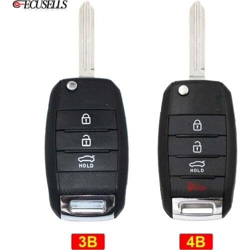Folding Flip 3/4 Buttons Remote Car Key Shell Case Housing Cover with Unuct Blade For Kia K3 Sorento Carens K5 K2 Cerato Forte