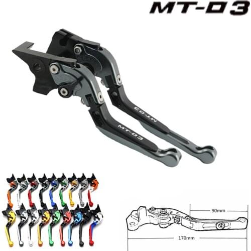 For YAMAHA MT-03 MT03 MT 03 2015 2016 2017 2018 2019 Motorcycle Accessories Folding Extendable Brake Clutch Levers
