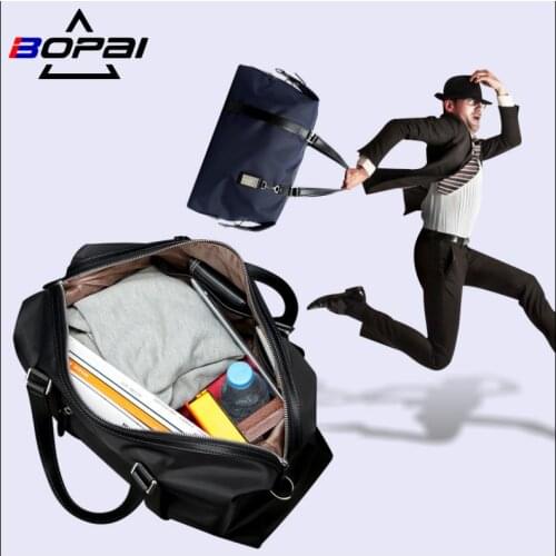 BOPAI Large Capacity Waterproof Luggage Bag Men Travel Cut-proof Bag Travel Dropshipping Shoulder Bag Crossbody Male Handbag