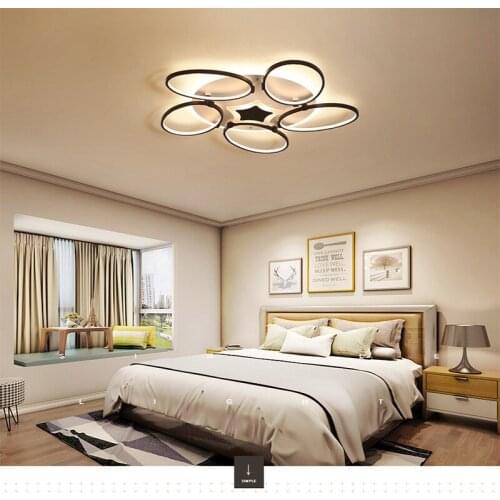 Led ceiling lamp acrylic aluminum simple modern Nordic living room bedroom Indoor Lighting RC Dimmable Pendant light