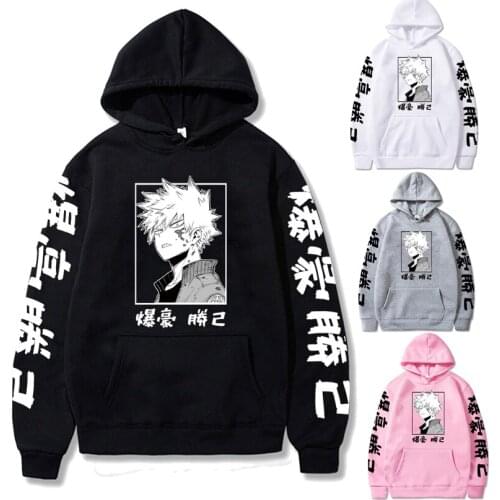 My Hero Academia Katsuki Bakugo Hoodies Sweatshirt Unisex Clothes Men Women Oversized Japanese Streetwear