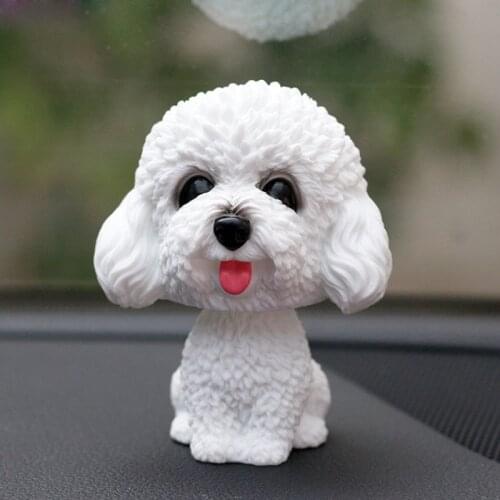 Car Ornaments Bobblehead Teddy Puppy Toys Nodding Dog Lovely Car Dashboard Decor Cute Shaking Head Dolls Auto interior Accessory