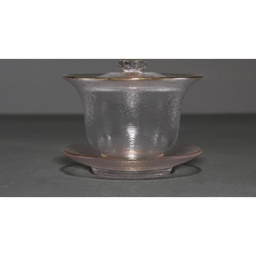 Japanese Heat resistant glass Teapot Ceramic Cover Bowl Tea Tureen Teacup Hand Grasp Gaiwan Tea Bowl Tes Set Tea Cup Drinkware