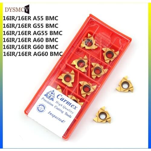 100%Original Carmex 16ER A55 G55 A60 G60 AG55 AG60 BMC carbide inserts Thread Turning tool CNC Lathe Tools Thread turning insert