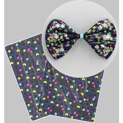 10x15cm PVC Sealed Shaker Pocket Bowknot Shaker Bow Hair Accessories DIY Projects Craft Decoration Without Shakers,10Yc17088