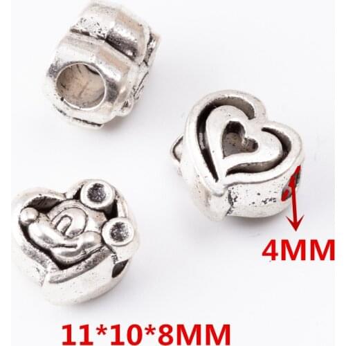 15 pcs/lot Fashion zinc alloy Metal Large Hole Beads charms DIY European Bracelet jewelry Fittings making 6879