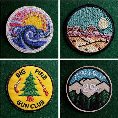 2pcs/lot Cartoon Wilderness Patches Iron on Patches for Clothing Embroidery Patch on Clothes Leaves Custom for Kids T-shirt