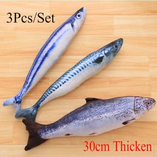 3pcs/set Cat Favor Fish Dog Toys Plush Stuffed 3D Fish Shape Cats Toy Fish Scratch Board For Cat toys interactive Pet Product