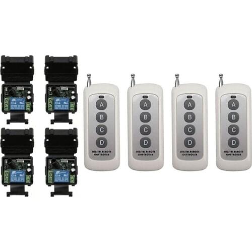 500m DC12V 24V 1CH 1 CH 10A Wireless RF Remote Control Switch System Receiver +Transmitters for Appliances Gate Garage Door