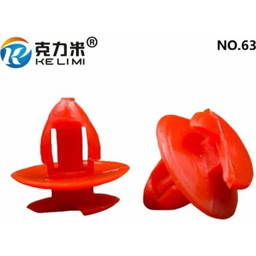 KE LI MI Car accessories For Iveco Universal Red Plastic Clips Snaps Fastener Door Panel Decoration