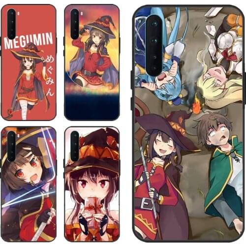 Anime Konosuba Megumin Case For Realme C3 XT X2 X7 6 7 Pro For OnePlus 7T 8 Pro Nord For OPPO Reno4 Pro A9