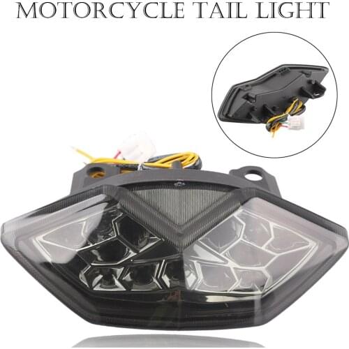 Smoke Motorcycle Rear Tail Light Integrated LED Turn Signal Lights Stop Tail Lamp For Kawasaki Z 1000 Z1000 2012 2013