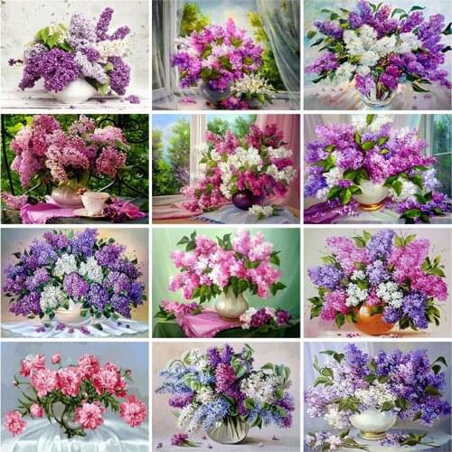 Full Square Round Drill 5D Self-adhesive Canvas With Diamond Painting Picture Of Rhinestone Embroidery Mosaic Flower Home Decor