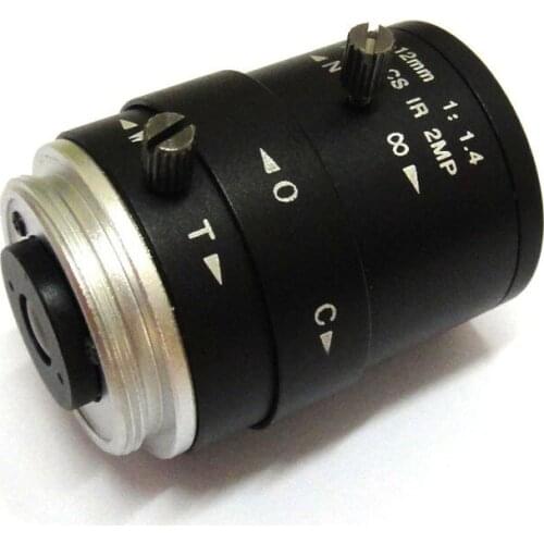 HD 2.8-12mm F1.4 1/3" CS Varifocal Manual Iris lens For Image Format Surveillance CCTV IP Camera