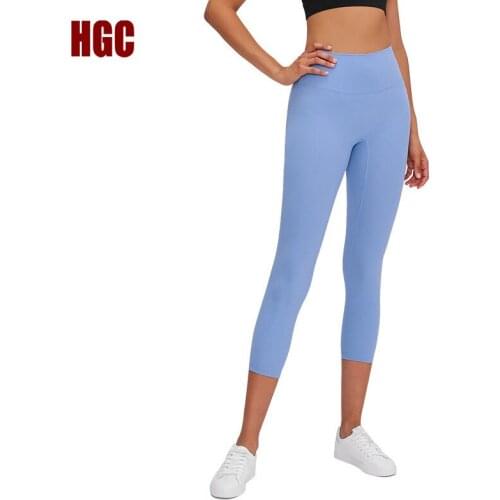 HGC Yoga Pants High Waist Women Slim Sports Leggings Squat Proof Fitness Gym Sexy Capris Butt Lift Workout Running Tights