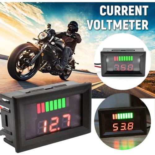 6V 12V 36V 48V Car Lead Acid Battery Charge Level Indicator Battery Tester Lithium Battery Capacity Meter LED Tester Voltmeter