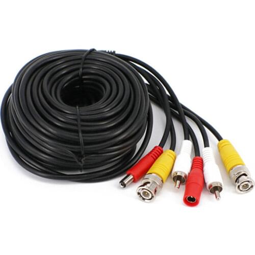5m 10m 20m CCTV Coaxial Cable BNC DC RCA Line for CCTV Camera Video Audio Power Siamese Cable for Surveillance Camera DVR System
