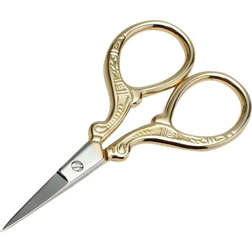 Stainless Steel Makeup Tools Beauty Beard Mustache Nose Hair Trimming Scissors Cusp Head
