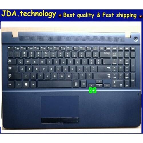 MEIARROW New/Orig for Samsung NP370R5E NP450R5E NP470R5E NP510R5E 450R5V US keyboard upper cover palmrest Dark Blue