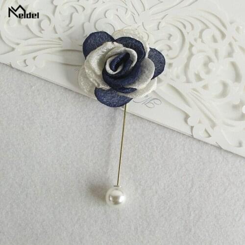 Meldel Women Brooch Wedding Corsages and Boutonnieres Flowers Fabric Flower Bridal Brooches Mariage Wedding Corsage Flower Pins