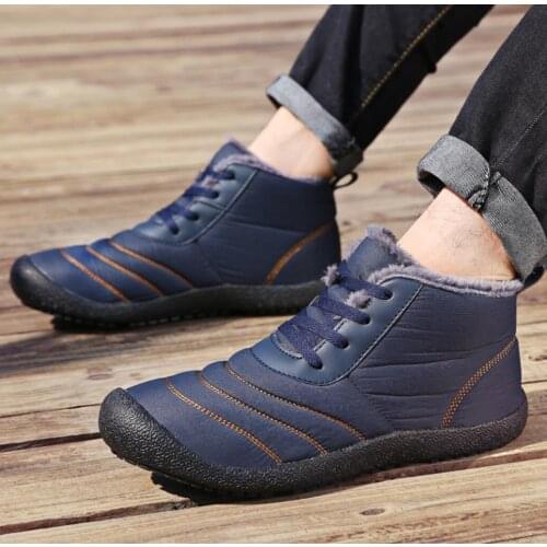 2021 winter mens snow boots plus velvet thick high-top cotton shoe ankle boots mens boots Motorcycle boots hiking shoes Martin