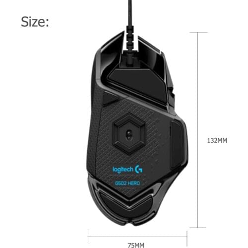 Logitech Original Mouse G502 Programmable High Performance Gaming Mouse Engine with 16,000 DPI Programmable Tunable