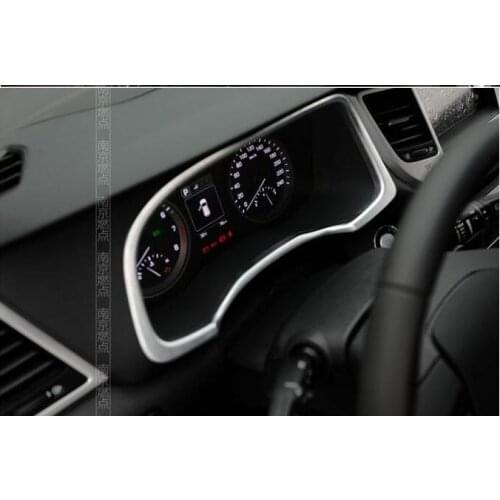 New ABS Chrome Car Interior Instrument Panel Cover Trim Sticker For Hyundai Tucson 2015 2016 Dashboard Accent Frame Acc