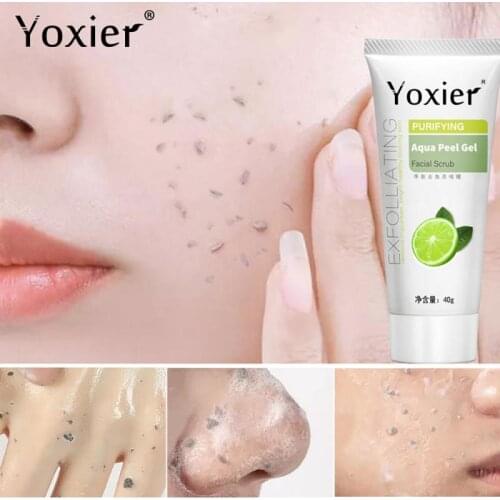 40ml Exfoliating Face Scrub Peeling Gel Moisturizing Whitening Lemon Vitamin C Remove Acne And Cleanses All Make Up Skin Care