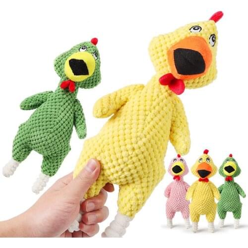 35 CM Pet Dogs Squeak Toys Cute Screaming Chicken Chew Squeak Toys for Dogs Durable Teeth Cleaning Bite Molar Squeak Dogs Toys