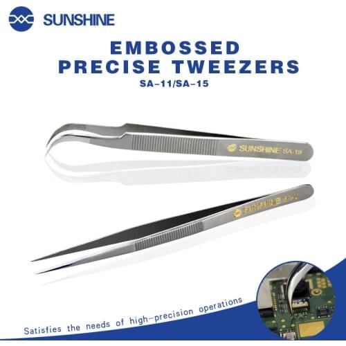 Sunshine straight forceps sa-11 / 15, manual precision maintenance tool for mobile phone, PC and eyelash makeup