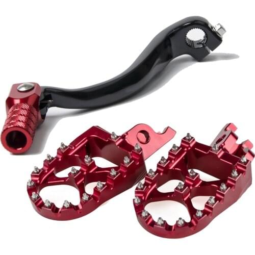 NICECNC Gear Shift Foot Lever Folding Tip Foot Pegs Rest Footrests Pedals Kit For Honda CRF250R CRF 250R 2010-2017 Dirt Bikes