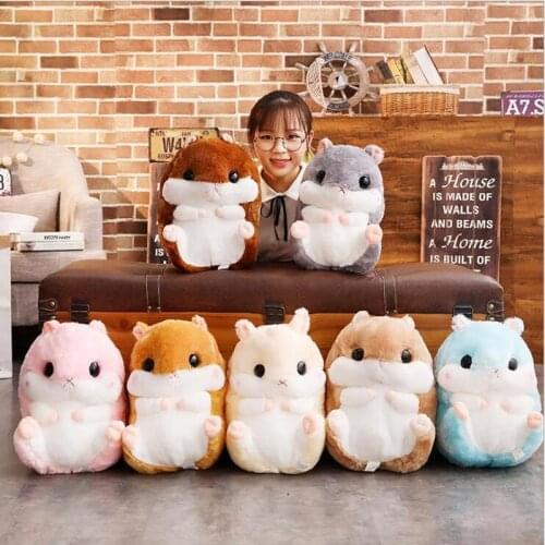 Cute Hamster Flannel Seat Cushion With 1.7M Blanket Silk Cotton Core Hand Warmer Pillow Home Decoration Car Office Sofa Cushion