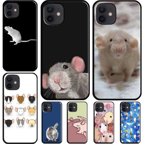 The Peeking Rat Cute Cartoon Phone Case for iphone 12 pro max 11 pro XS MAX 8 7 6 6S Plus X 5S SE 2020 XR Cover